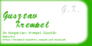gusztav krempel business card